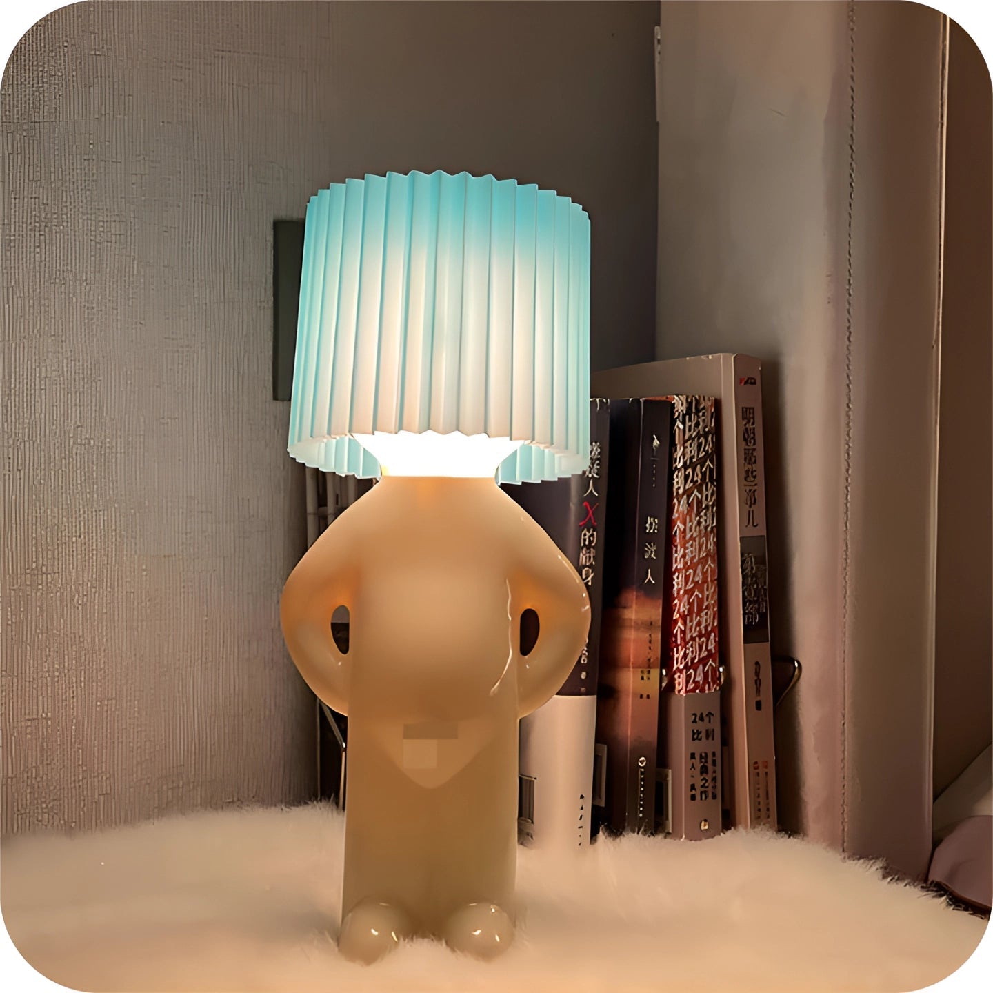 Quirky Human-Shaped Table Lamp – Portable Playful Accent Mood Light for Desk, Shelf & Kids Rooms