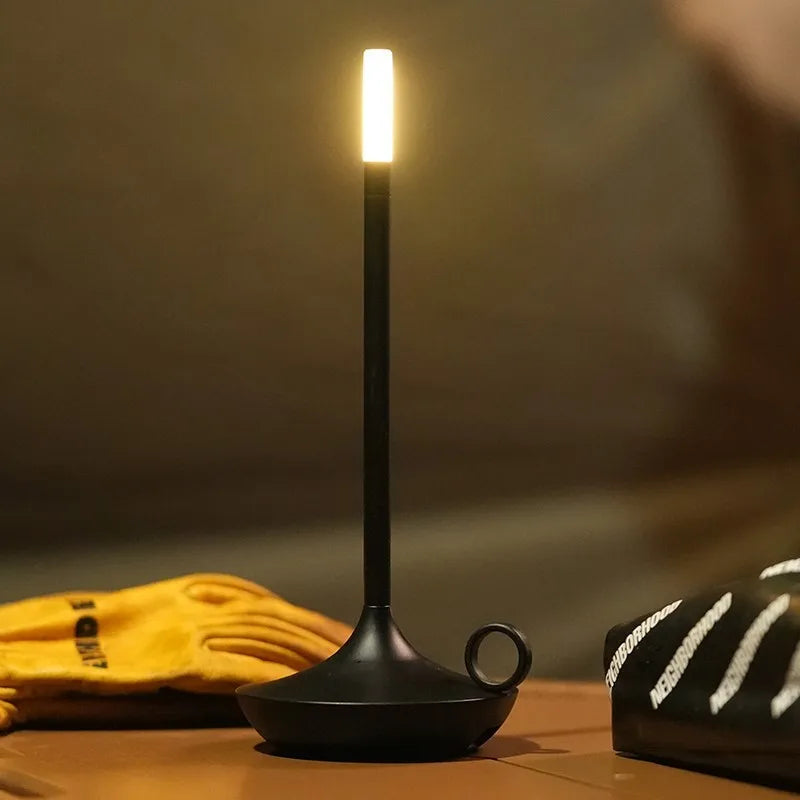 Candle-Shaped Rechargeable LED Lamp | Minimalist Flameless Light