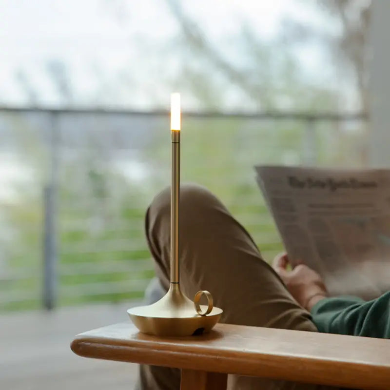 Candle-Shaped Rechargeable LED Lamp | Minimalist Flameless Light