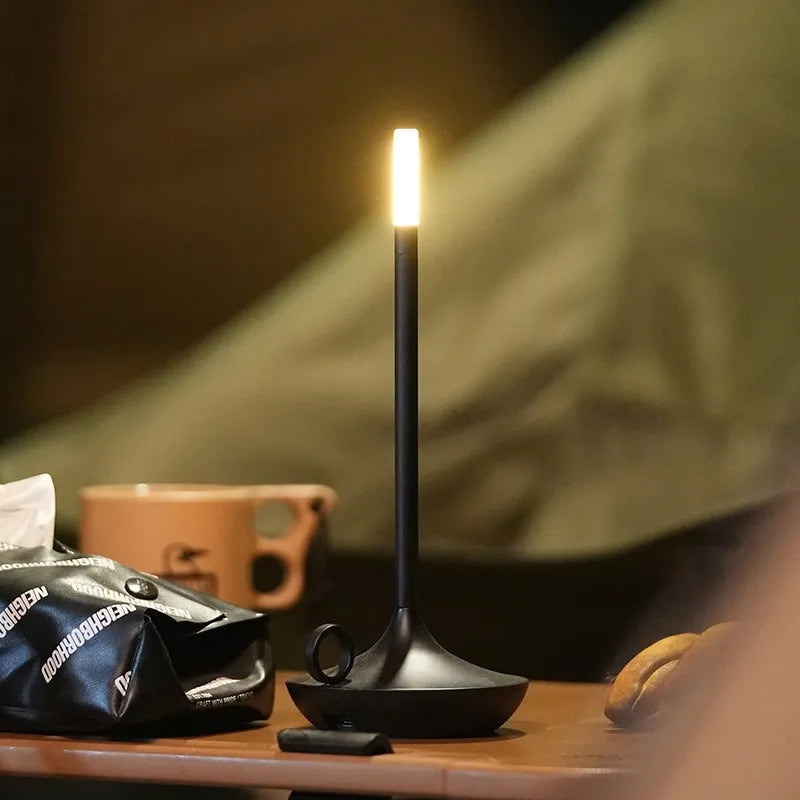 Candle-Shaped Rechargeable LED Lamp | Minimalist Flameless Light
