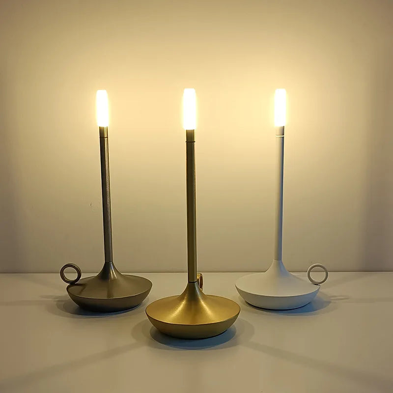 Candle-Shaped Rechargeable LED Lamp | Minimalist Flameless Light