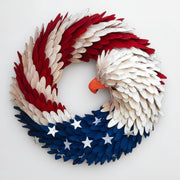 Rustic Eagle Wreath – Handcrafted Patriotic Door & Wall Decor, Weather-Resistant Tribute for Veterans