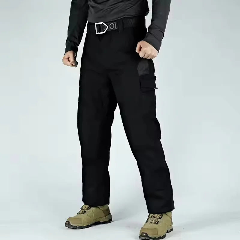 Premium Waterproof Straight Leg Cargo Pants for All Weather Protection – Multi-Pocket Utility Trousers for Work & Outdoors