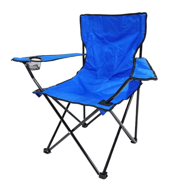 Folding Camping Chair with Armrests & Cup Holder – Portable Outdoor Seat for Camping, Fishing & Events