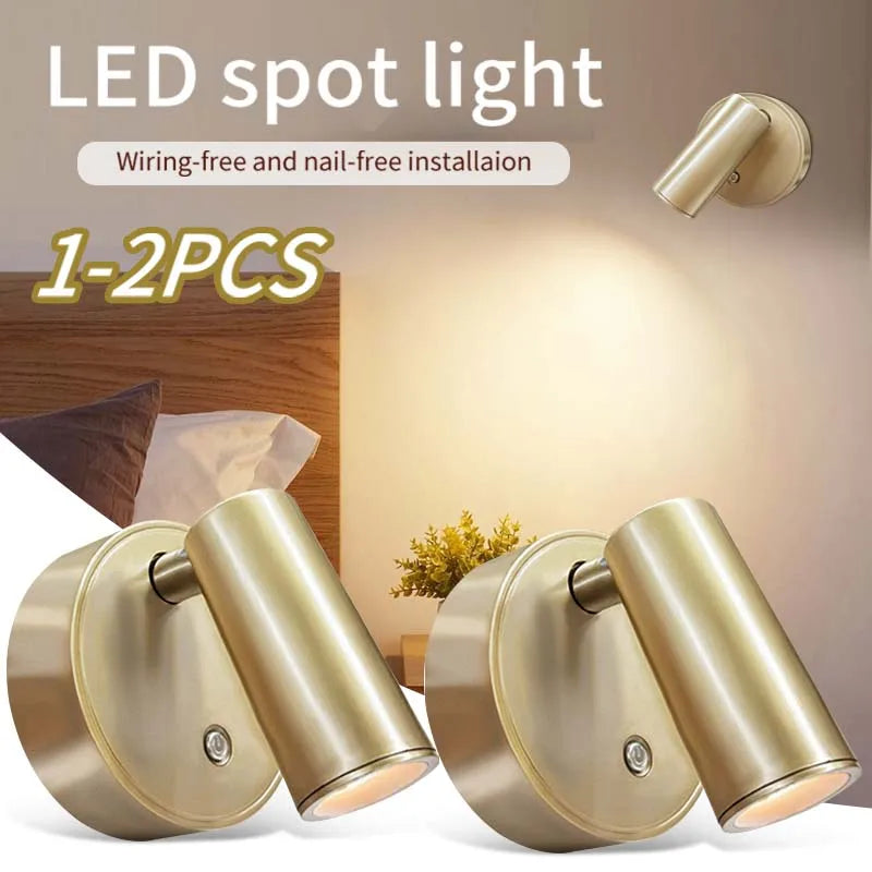 Magnetic Rechargeable LED Wall Light with Touch Dimming for Bedside