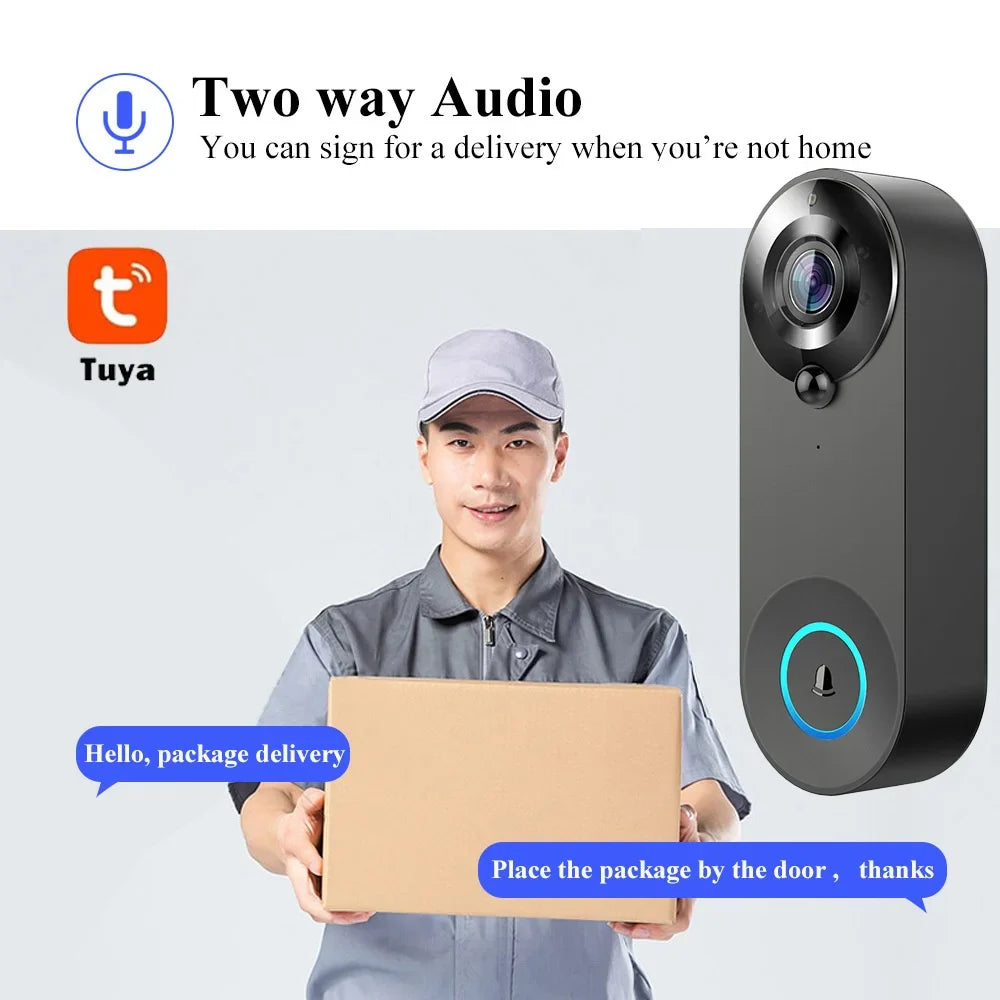 Smart Video Doorbell with 1080P HD WiFi Camera and Two-Way Audio