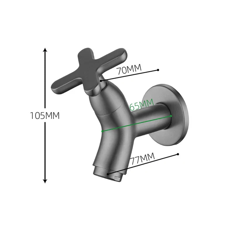 Solid Brass Wall Mounted Cold Water Faucet and Tap