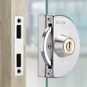 Secure Stainless Steel Sliding Glass Door Lock – No-Drill Safety Latch for Home, Office & Patio Doors