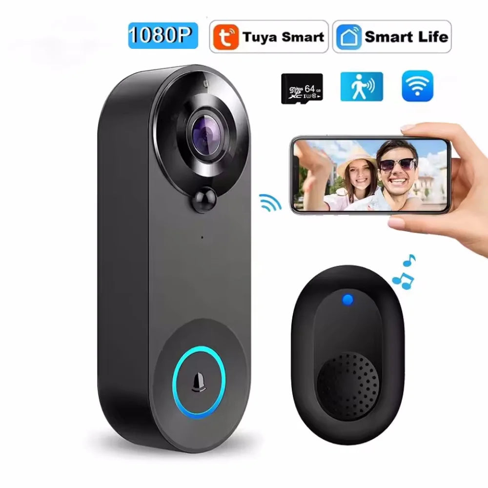 Smart Video Doorbell with 1080P HD WiFi Camera and Two-Way Audio