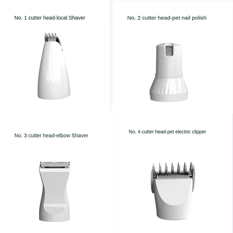 4-in-1 Pet Grooming Kit | Dog Hair Clippers & Nail Grinder