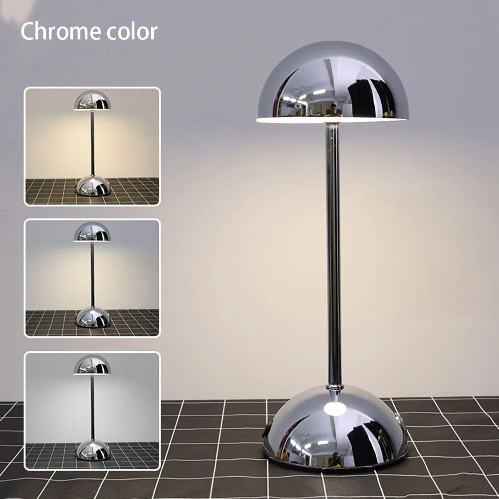 USB Rechargeable LED Touch Table Lamp with 3-Color Lighting