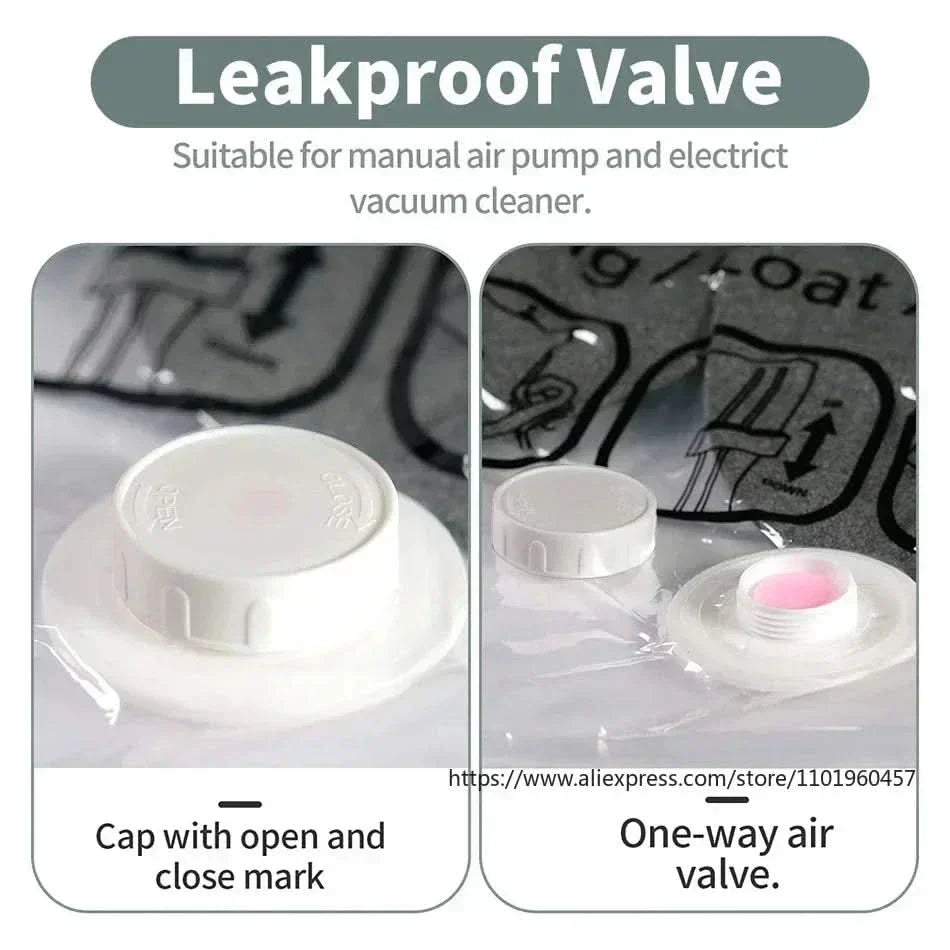 Space Saving Hanging Vacuum Storage Bags for Clothes Set of 3