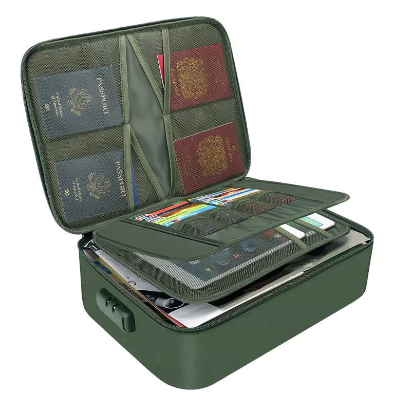 Fireproof Document Bag | Waterproof File Organizer & Home Safe Storage