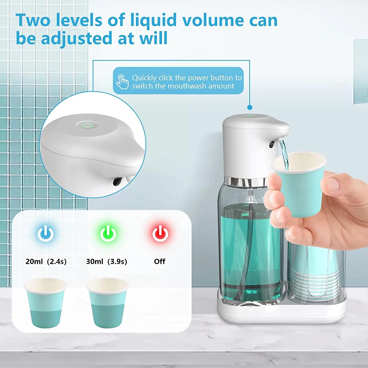 Automatic Mouthwash Dispenser | Touchless Bathroom Oral Rinse Station