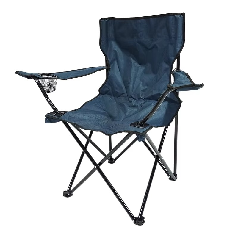 Folding Camping Chair with Armrests & Cup Holder – Portable Outdoor Seat for Camping, Fishing & Events