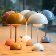 Rechargeable LED Mushroom Table Lamp with Portable Flowerpot Design