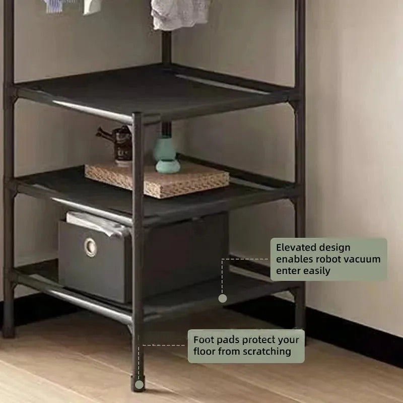 Corner Hall Tree Coat Rack Stand | Entryway Organizer & Clothes Storage