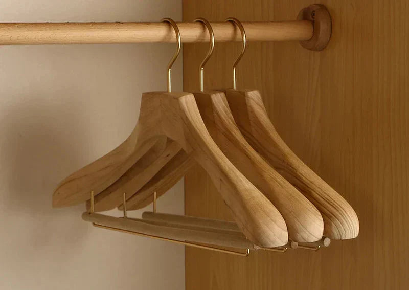 Premium Camphor Wood Wide Shoulder Clothing Hangers Set of 2