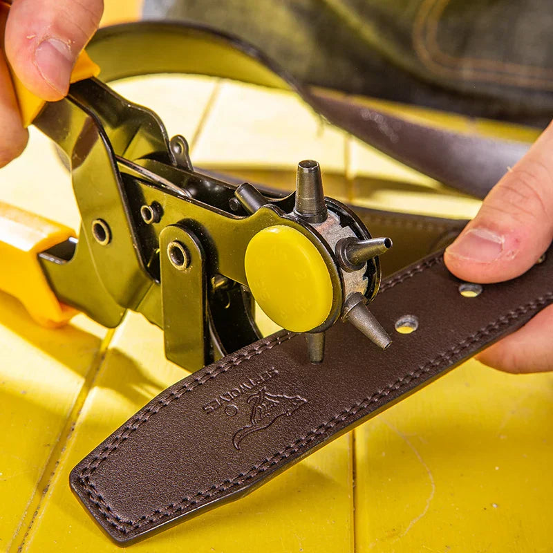 Precision Leather Hole Punch Pliers – Heavy-Duty Craft Cutter for Belts, Straps & DIY Leatherwork