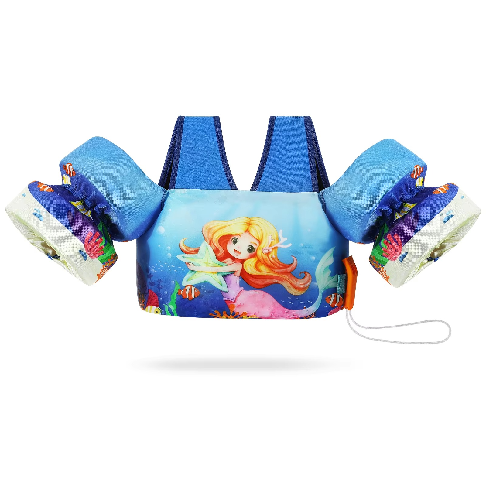 Kids Foam Swimming Life Vest with Arm Floats and Safety Whistle