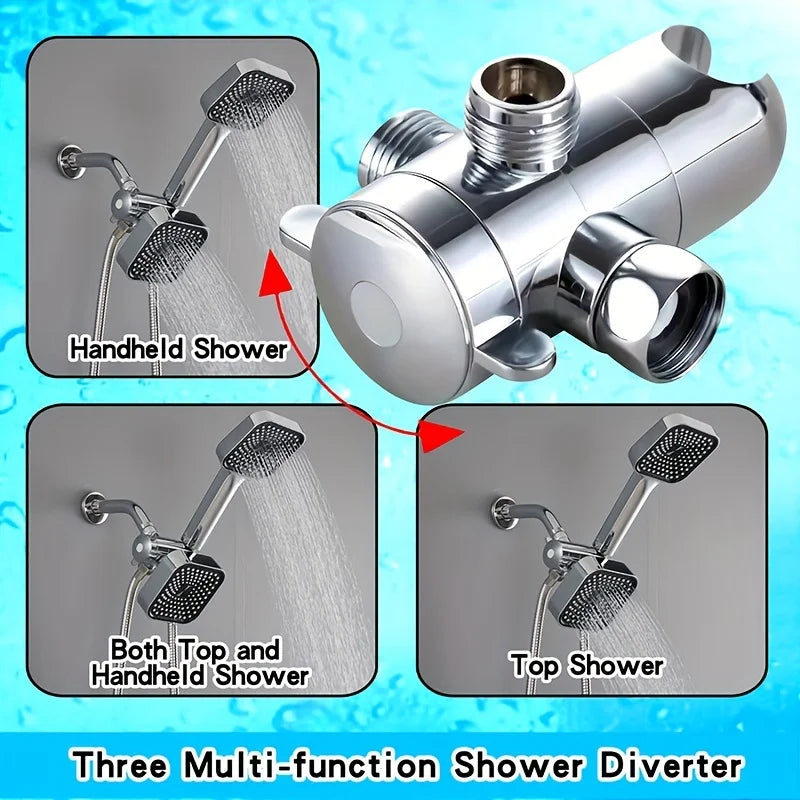 High-Flow Wall-Mounted Square Rain Shower and Handheld Combo Set