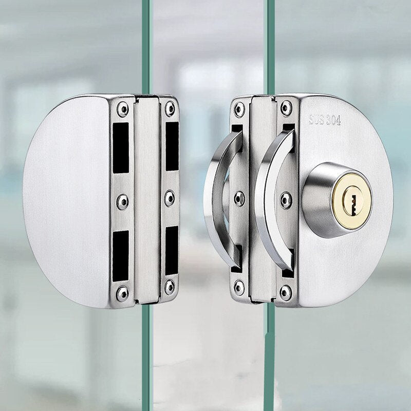 Secure Stainless Steel Sliding Glass Door Lock – No-Drill Safety Latch for Home, Office & Patio Doors