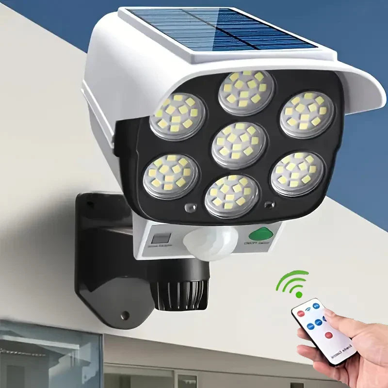 Wireless Solar LED Security Floodlight with Motion Sensor 2000LM
