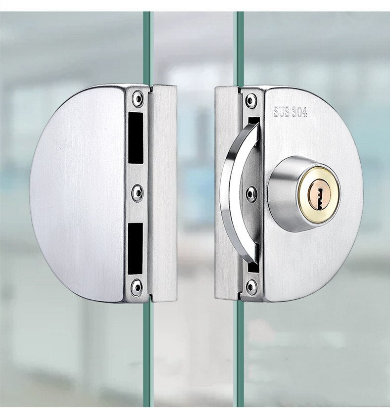 Secure Stainless Steel Sliding Glass Door Lock – No-Drill Safety Latch for Home, Office & Patio Doors