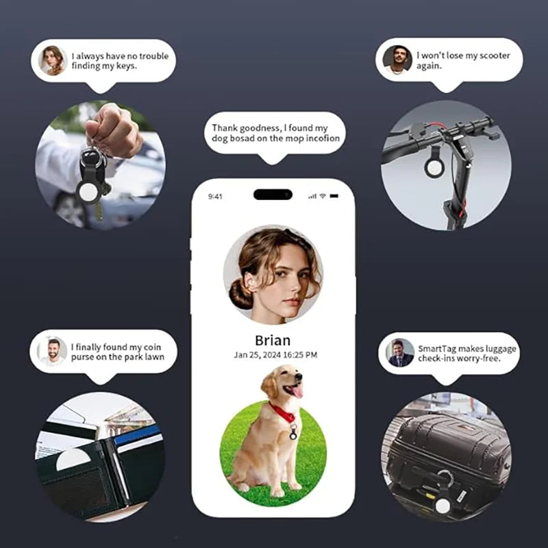 Bluetooth GPS Tracker Smart Tags with Find My App for Luggage 4 Pack