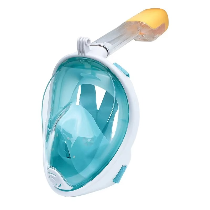 Full-Face Dry Snorkel Mask for Easy Breathing – Anti-Fog Panoramic Snorkeling Mask for Swimming & Diving