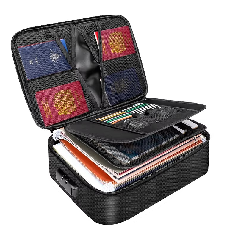 Fireproof Document Bag | Waterproof File Organizer & Home Safe Storage