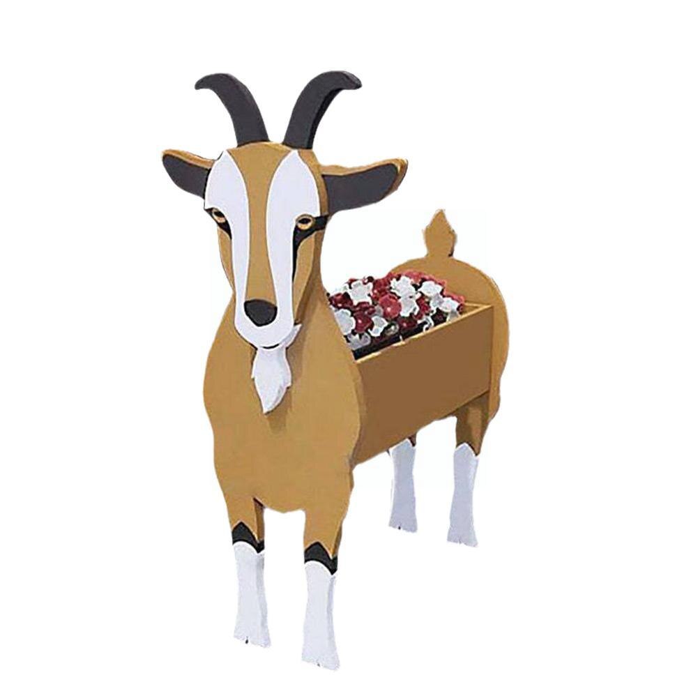 Charming Animal Garden Planter – Weatherproof PVC Flower Pot Statue for Patio, Yard & Balcony Decor