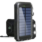 Portable Solar Power Bank and Phone Charger with LED Light 20000mAh