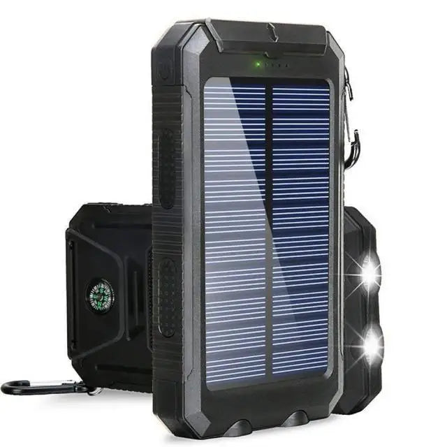 Portable Solar Power Bank and Phone Charger with LED Light 20000mAh