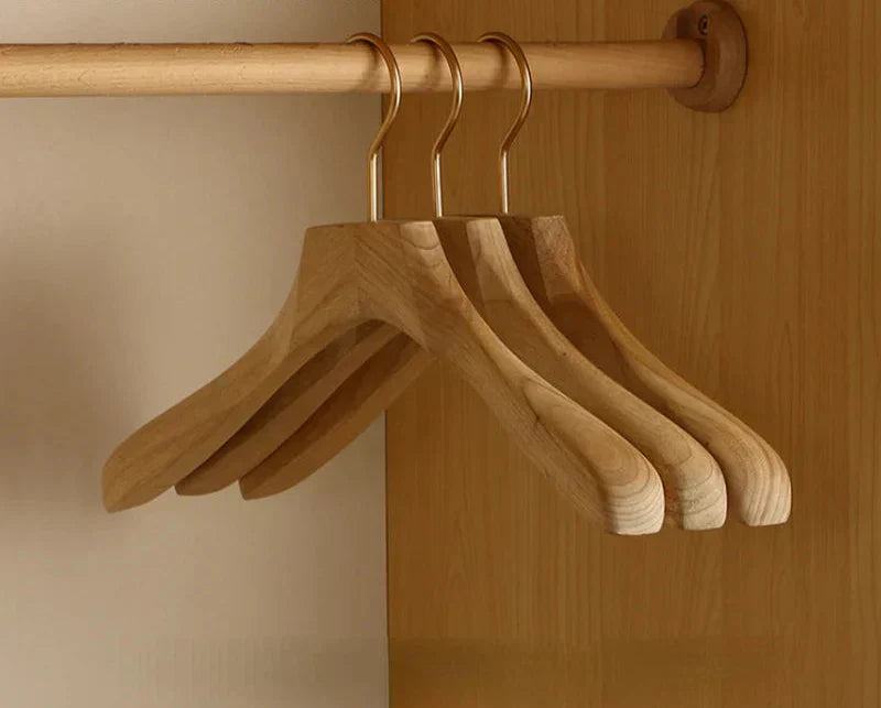 Premium Camphor Wood Wide Shoulder Clothing Hangers Set of 2