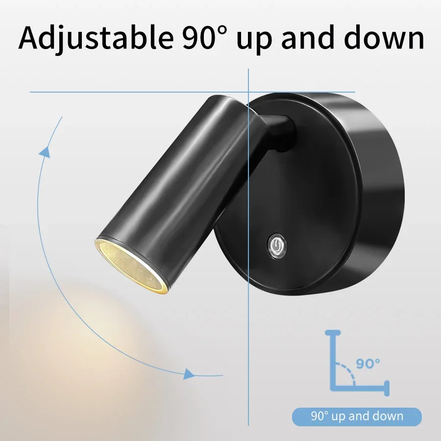 Magnetic Rechargeable LED Wall Light with Touch Dimming for Bedside