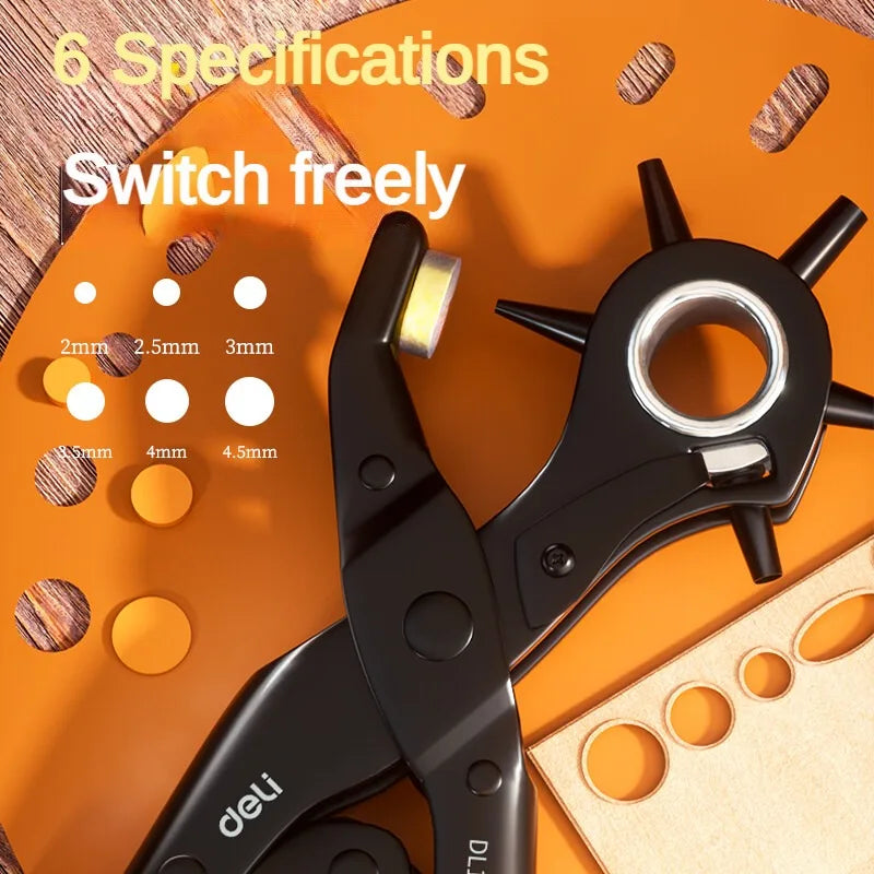 Precision Leather Hole Punch Pliers – Heavy-Duty Craft Cutter for Belts, Straps & DIY Leatherwork