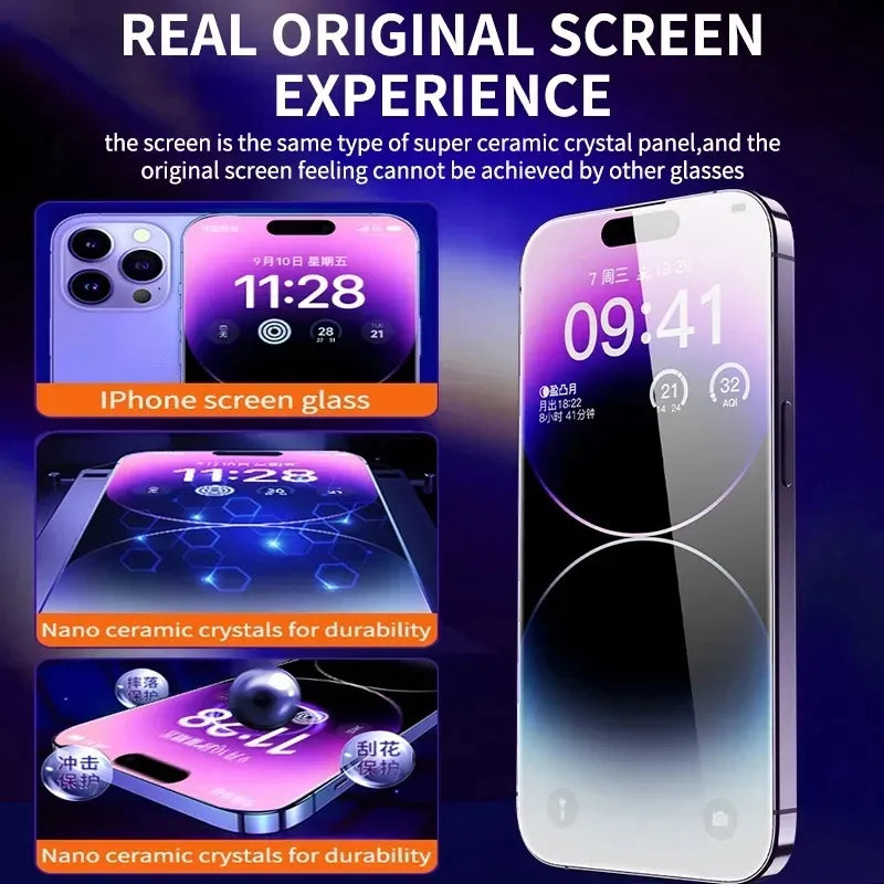 Dust-Free Privacy Screen Protector 2-Pack – Self-Install Anti-Spy Tempered Glass with Alignment Kit