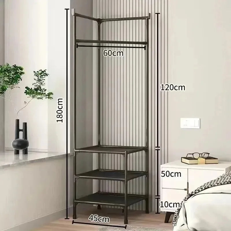 Corner Hall Tree Coat Rack Stand | Entryway Organizer & Clothes Storage