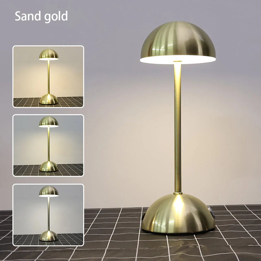 USB Rechargeable LED Touch Table Lamp with 3-Color Lighting