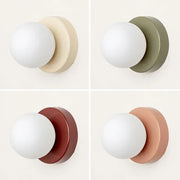 Nordic Glass Orb LED Wall Sconce for Bedroom and Hallway Lighting