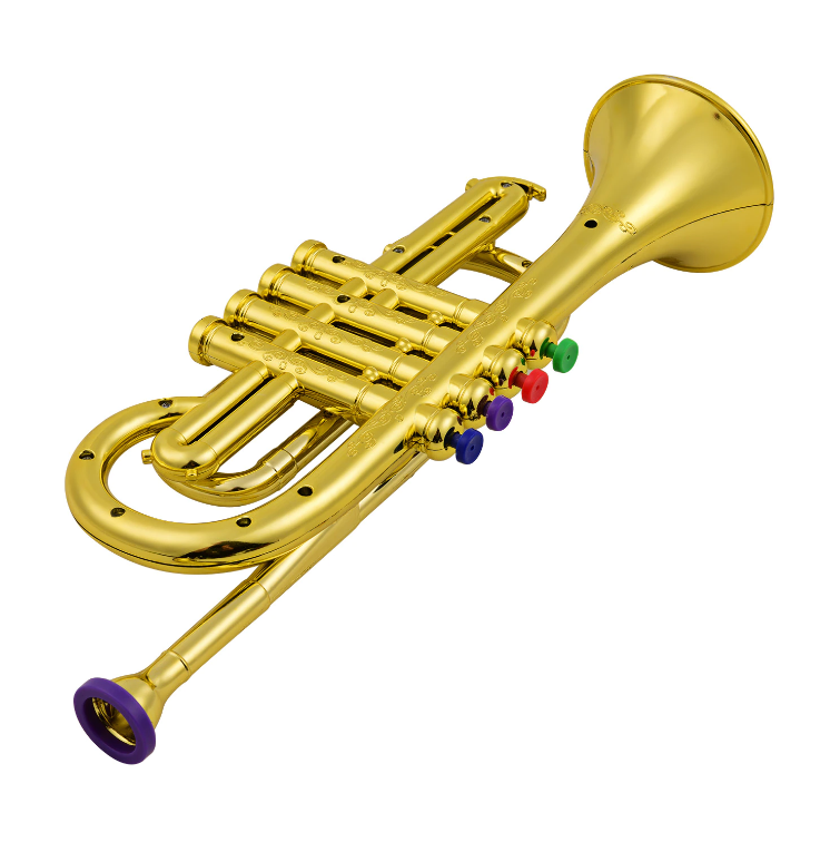 Kids Musical Trumpet Toy, 4 Key ABS Plastic Educational Instrument