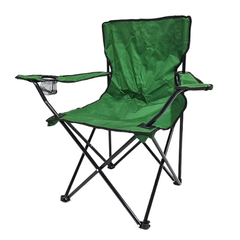 Folding Camping Chair with Armrests & Cup Holder – Portable Outdoor Seat for Camping, Fishing & Events
