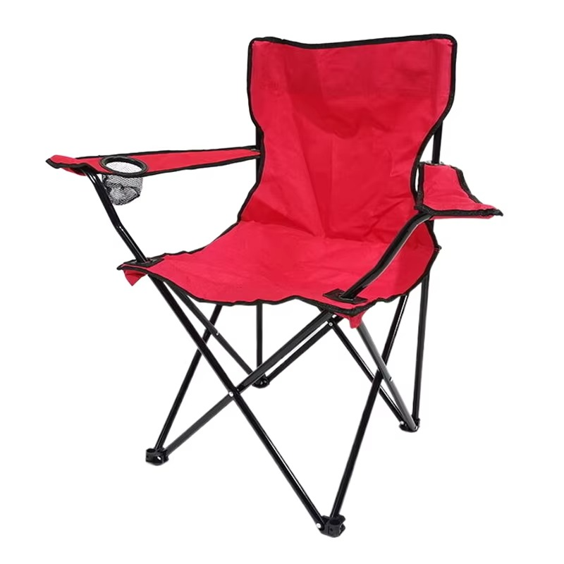 Folding Camping Chair with Armrests & Cup Holder – Portable Outdoor Seat for Camping, Fishing & Events