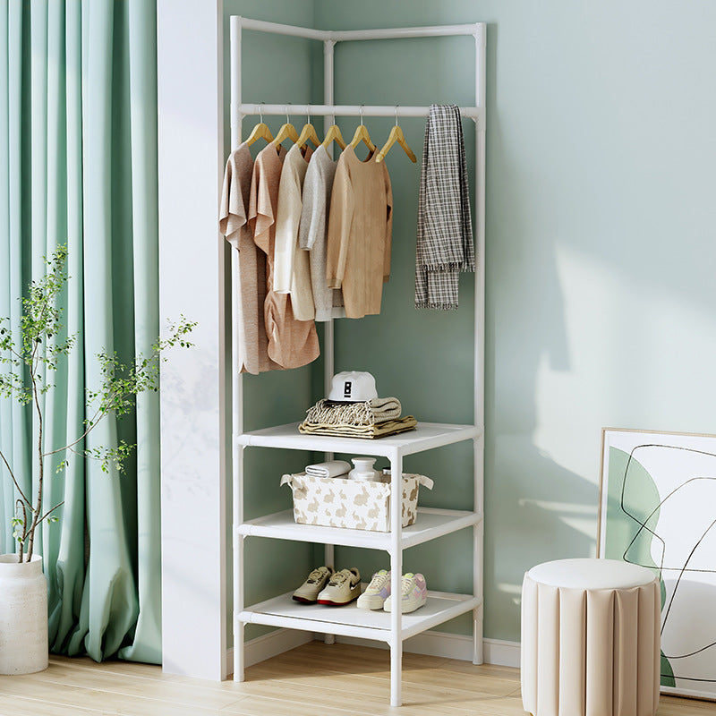 Corner Hall Tree Coat Rack Stand | Entryway Organizer & Clothes Storage