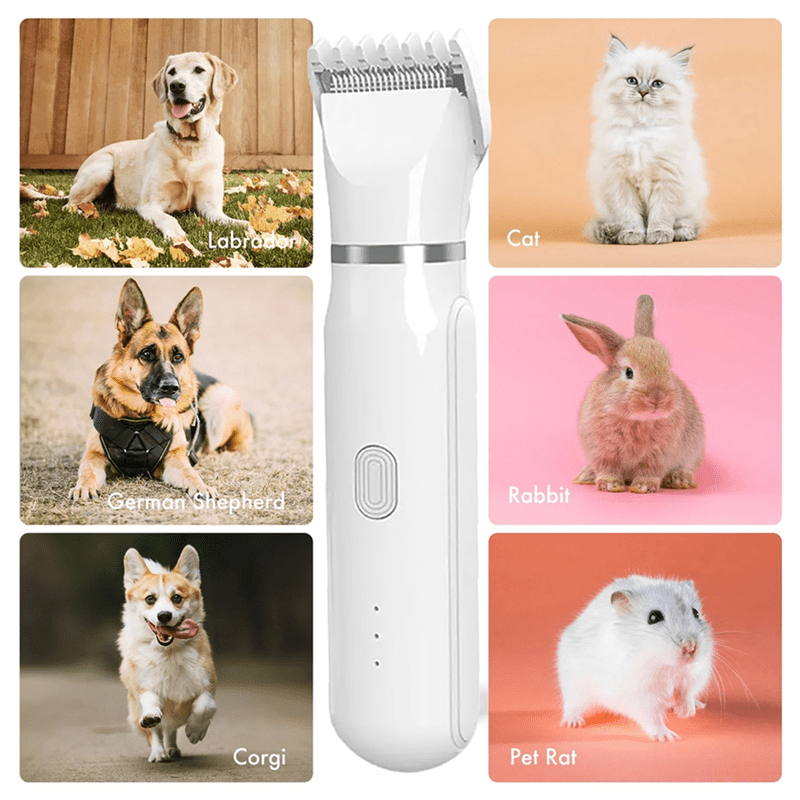 4-in-1 Pet Grooming Kit | Dog Hair Clippers & Nail Grinder