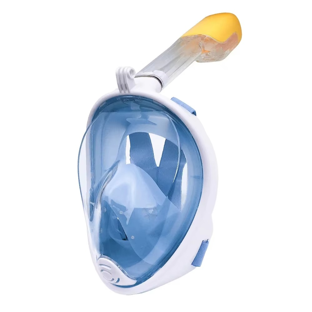 Full-Face Dry Snorkel Mask for Easy Breathing – Anti-Fog Panoramic Snorkeling Mask for Swimming & Diving