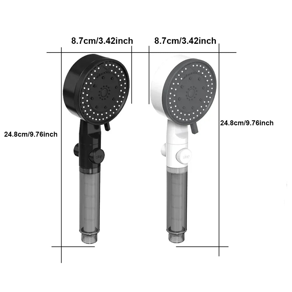High-Pressure Handheld Shower Head with Water Filter and 10 Modes