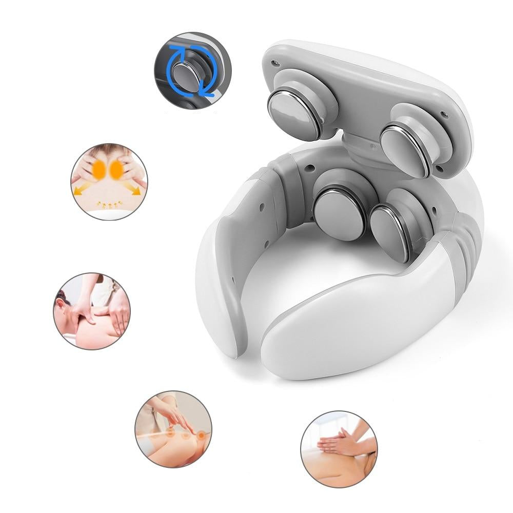 SerenityWave | Soothing 4D Wireless Neck and Shoulder Massager with Heat