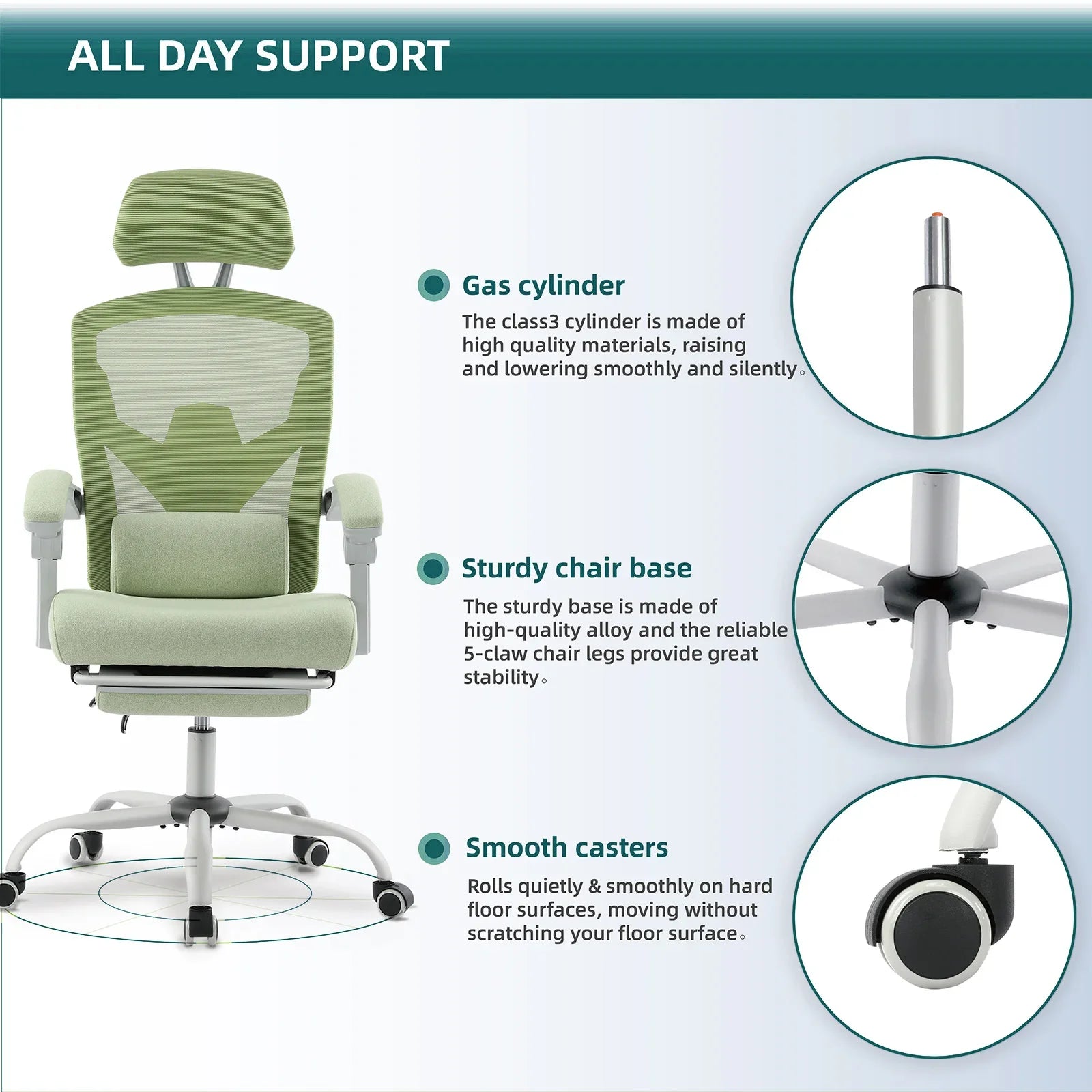 Ergonomic High Back Mesh Gaming Chair with Reclining and Lumbar Support